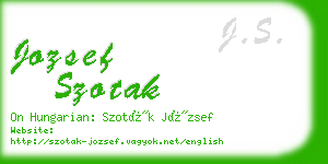 jozsef szotak business card
